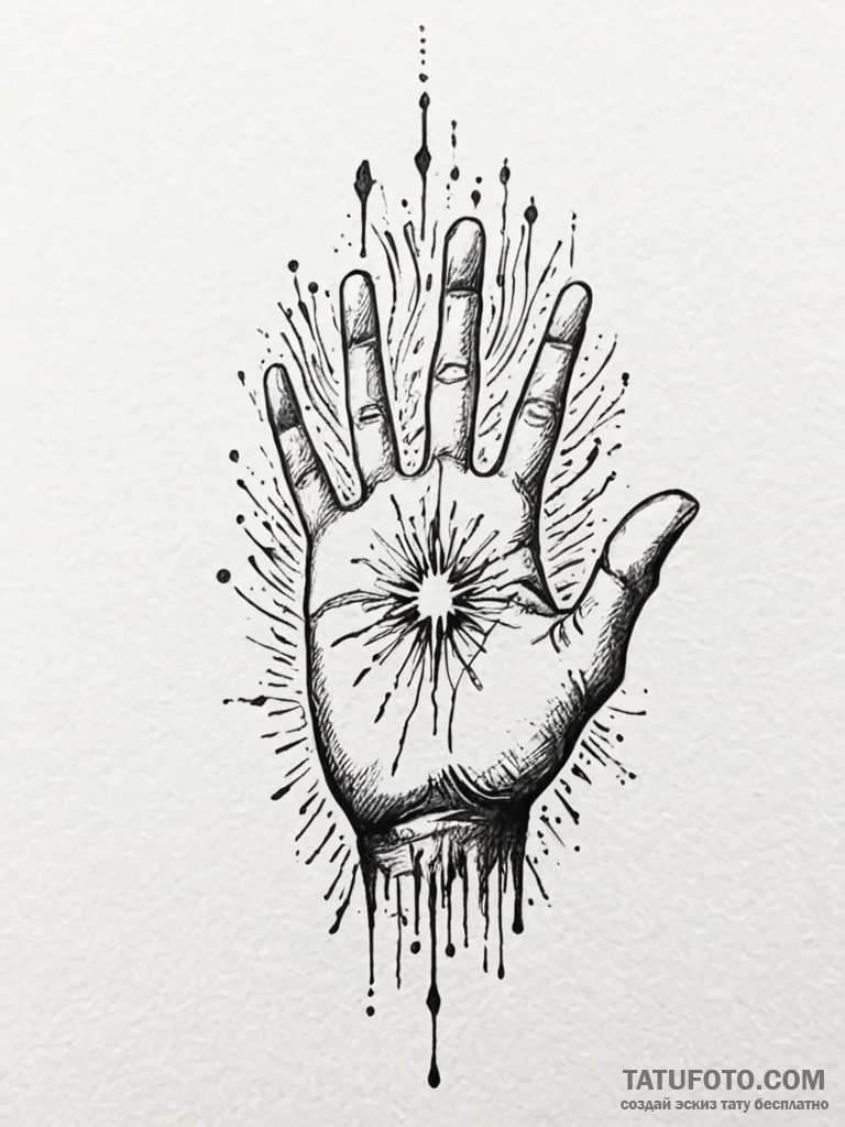 Tattoo sketch, empathic energy field, a styli... - эскиз тату (№1752431860_0, 13.07.2025 18:37) — Tatufoto.com