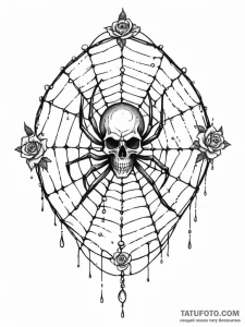 Tattoo sketch, web of interconnected souls, a... - эскиз тату (№1752432032_0, 13.07.2025 18:40) — Tatufoto.com