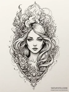 Tattoo sketch, evaporating memories, a delica... - эскиз тату (№1752433154_0, 13.07.2025 18:59) — Tatufoto.com