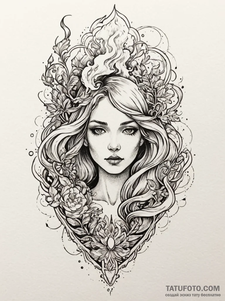 Tattoo sketch, evaporating memories, a delica... - эскиз тату (№1752433154_0, 13.07.2025 18:59) — Tatufoto.com