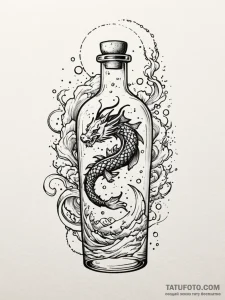 Tattoo sketch, vessel of cosmic dust, a delic... - эскиз тату (№1752435231_0, 13.07.2025 19:33) — Tatufoto.com