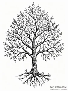 Tattoo sketch, evolving algorithm tree, a tre... - эскиз тату (№1752436101_0, 13.07.2025 19:48) — Tatufoto.com