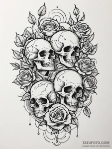 Tattoo sketch, landscape of linguistic flow,... - эскиз тату (№1752436538_0, 13.07.2025 19:55) — Tatufoto.com