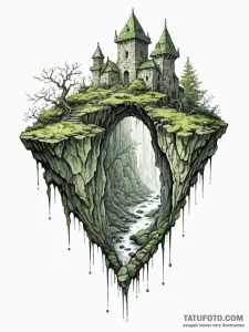 Tattoo sketch, wall of whispering memories, a... - эскиз тату (№1752437926_0, 13.07.2025 20:18) — Tatufoto.com