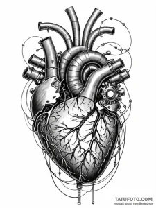 Tattoo sketch, lifeblood of the machine, a de... - эскиз тату (№1752439226_0, 13.07.2025 20:40) — Tatufoto.com
