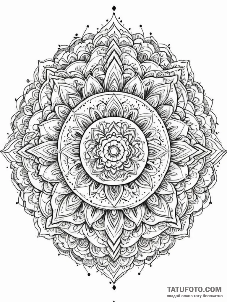 Tattoo sketch, multidimensional mandala of me... - эскиз тату (№1752439567_0, 13.07.2025 20:46) — Tatufoto.com
