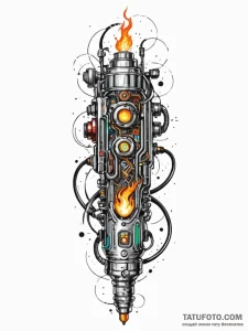 Tattoo sketch, warlock's welding torch (digit... - эскиз тату (№1752440294_0, 13.07.2025 20:58) — Tatufoto.com