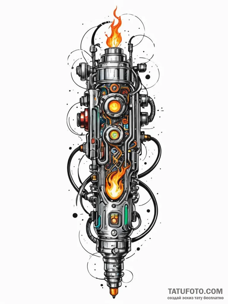 Tattoo sketch, warlock's welding torch (digit... - эскиз тату (№1752440294_0, 13.07.2025 20:58) — Tatufoto.com