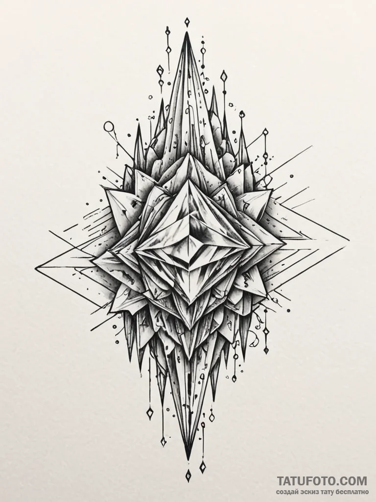 Tattoo sketch, crystalized data storage: beau... - эскиз тату (№1752440464_0, 13.07.2025 21:01) — Tatufoto.com
