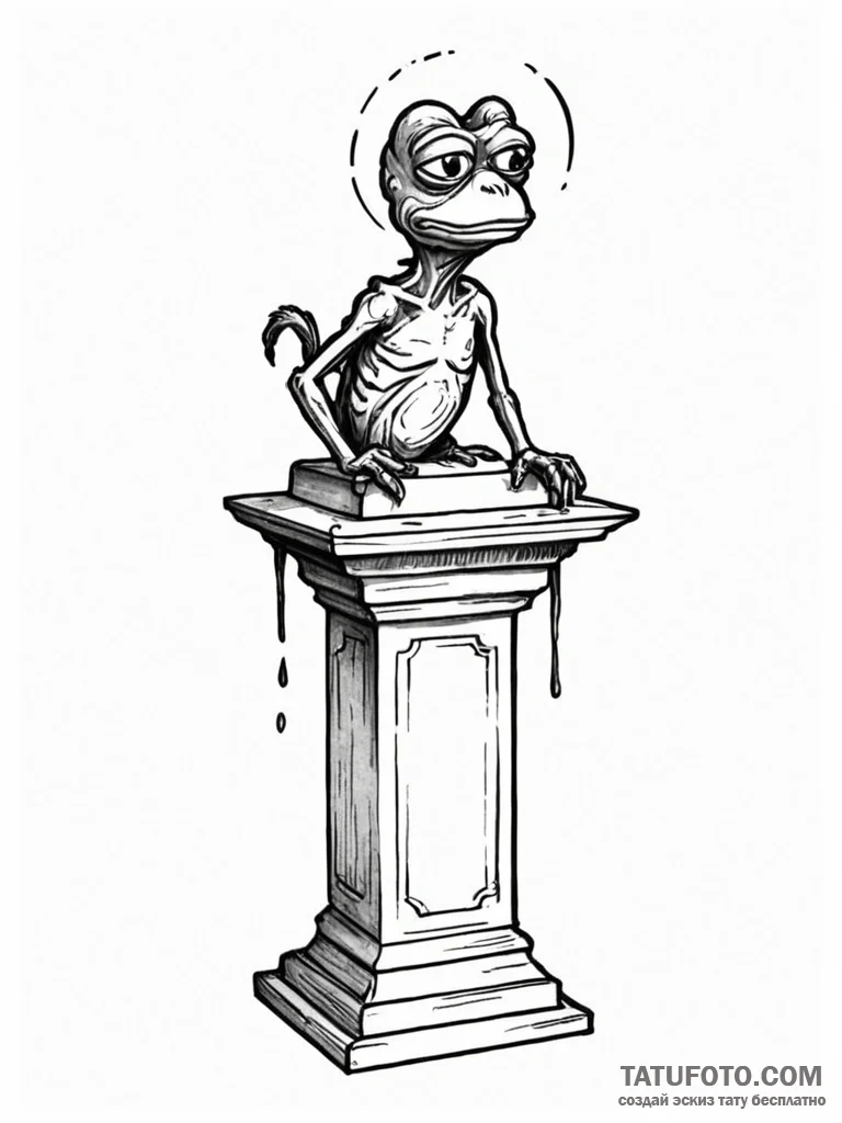 Tattoo sketch, museum of muted memes, a minim… — эскиз тату (№1752441062_0, 13.07.2025 21:11) — Tatufoto.com