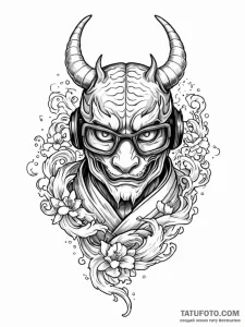 Tattoo sketch, immersive vr headset, real wor... - эскиз тату (№1752441318_0, 13.07.2025 21:15) — Tatufoto.com