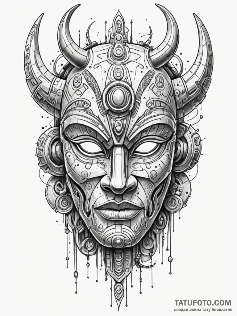 Tattoo sketch, upgraded ancient artifact, a t... - эскиз тату (№1752441658_0, 13.07.2025 21:20) — Tatufoto.com