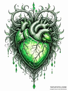 Tattoo sketch, kryptonite heart, a stylized h... - эскиз тату (№1752441826_0, 13.07.2025 21:23) — Tatufoto.com