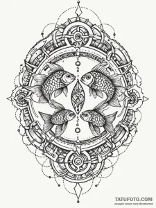 Tattoo sketch, harmony of opposites, a symbol... - эскиз тату (№1752442249_0, 13.07.2025 21:30) — Tatufoto.com