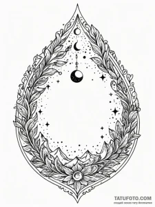 Tattoo sketch, unseen universe within a teard... - эскиз тату (№1752443259_0, 13.07.2025 21:47) — Tatufoto.com