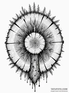 Tattoo sketch, youthful tree, luminous growth... - эскиз тату (№1752443681_0, 13.07.2025 21:54) — Tatufoto.com