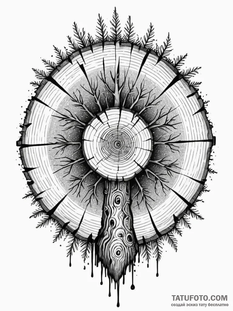 Tattoo sketch, youthful tree, luminous growth… — эскиз тату (№1752443681_0, 13.07.2025 21:54) — Tatufoto.com