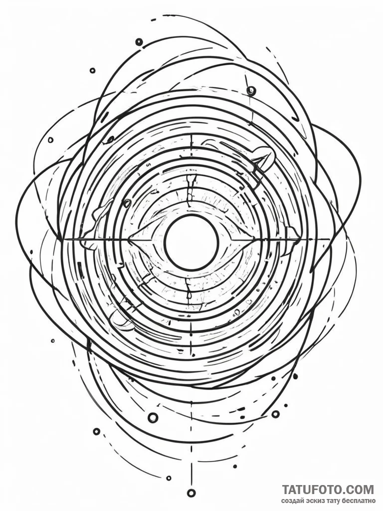 Tattoo sketch, kinetic energy orb, a glowing,... - эскиз тату (№1752444102_0, 13.07.2025 22:01) — Tatufoto.com