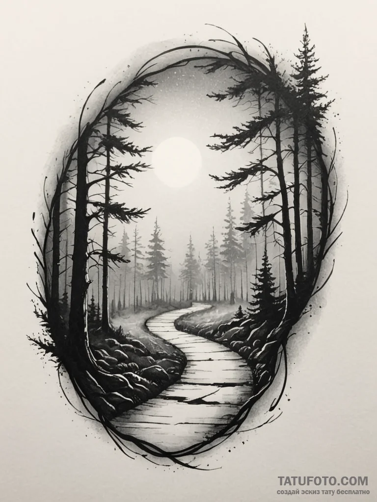 Tattoo sketch, intuition's guiding light, a s... - эскиз тату (№1752445197_0, 13.07.2025 22:19) — Tatufoto.com