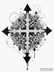 Tattoo sketch, infinite puzzle piece, a singl... - эскиз тату (№1752445451_0, 13.07.2025 22:24) — Tatufoto.com