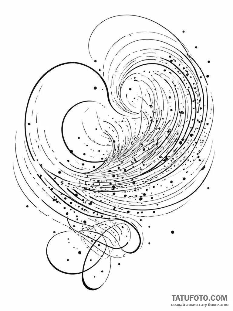 Tattoo sketch, whispering winds, data carrier... - эскиз тату (№1752446871_0, 13.07.2025 22:47) — Tatufoto.com