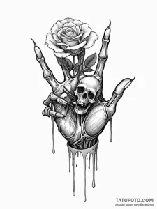 Tattoo sketch, zombie hand, reaching for conn... - эскиз тату (№1752447207_0, 13.07.2025 22:53) — Tatufoto.com