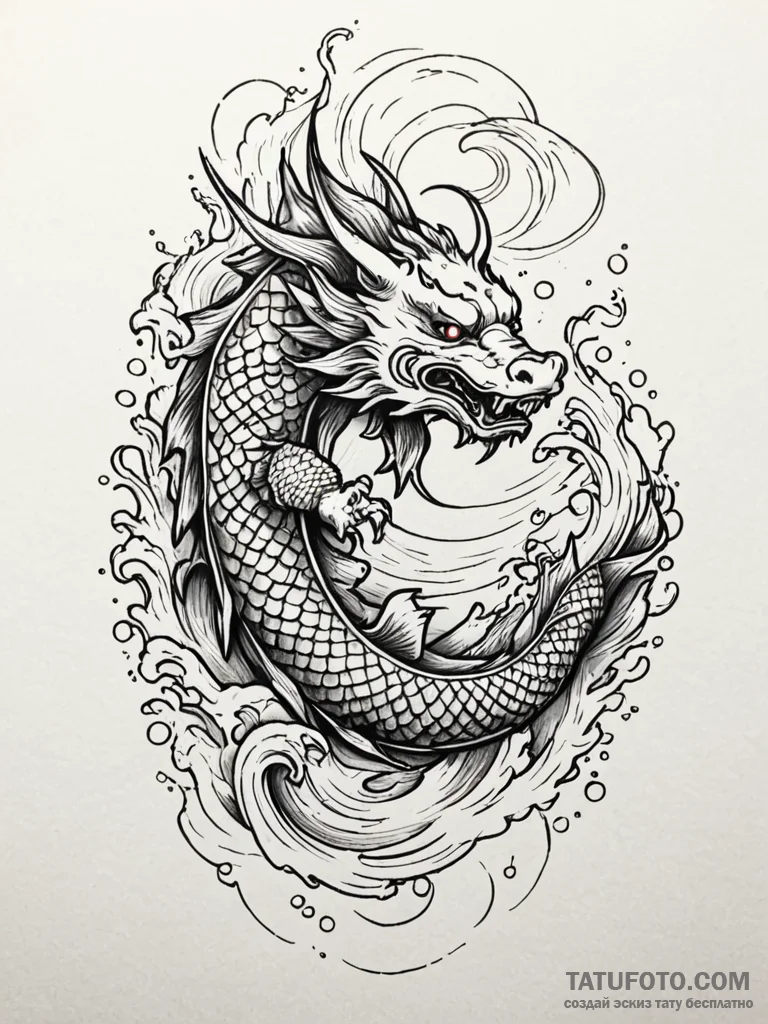 Tattoo sketch, reflective surface of truth, a... - эскиз тату (№1752447878_0, 13.07.2025 23:04) — Tatufoto.com
