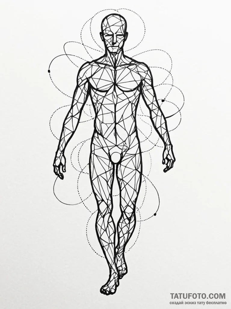 Tattoo sketch, unseen current mapper, a human… — эскиз тату (№1752448213_0, 13.07.2025 23:10) — Tatufoto.com