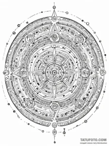 Tattoo sketch, techno-shaman's drum, a tradit... - эскиз тату (№1752449717_0, 13.07.2025 23:35) — Tatufoto.com