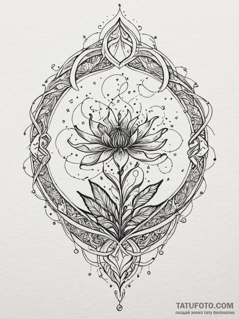 Tattoo sketch, new genesis seed, a single, gl... - эскиз тату (№1752449800_0, 13.07.2025 23:36) — Tatufoto.com