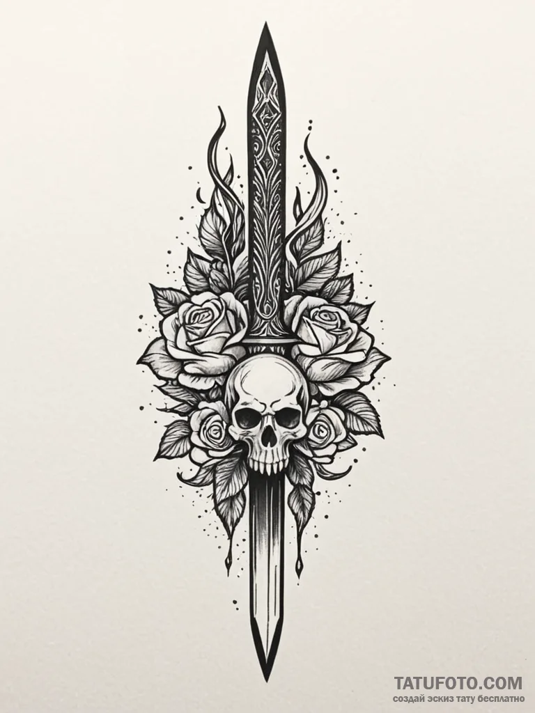 Tattoo sketch, obsidian blade, cosmic edge, a… — эскиз тату (№1752450053_0, 13.07.2025 23:40) — Tatufoto.com