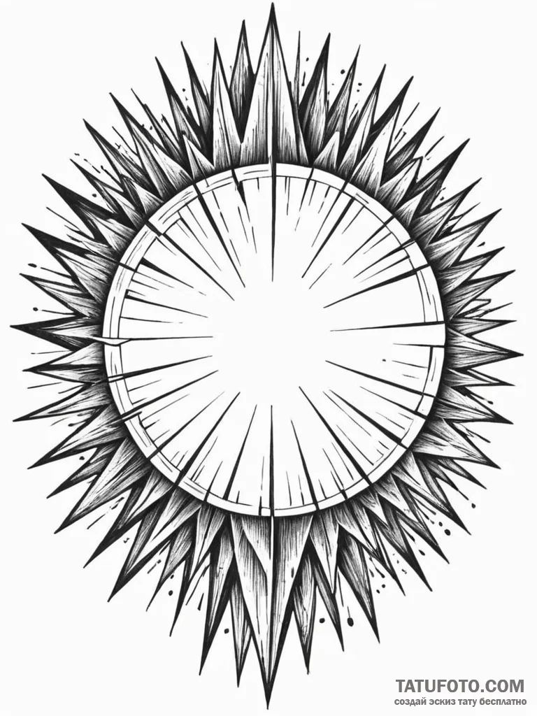 Tattoo sketch, reality's fragmented mirror, a... - эскиз тату (№1752451650_0, 14.07.2025 00:07) — Tatufoto.com