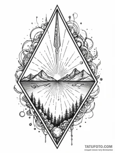 Tattoo sketch, prism of parallel worlds, a cl... - эскиз тату (№1752451902_0, 14.07.2025 00:11) — Tatufoto.com