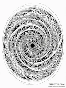 Tattoo sketch, nexus of timelines, a central... - эскиз тату (№1752452068_0, 14.07.2025 00:14) — Tatufoto.com