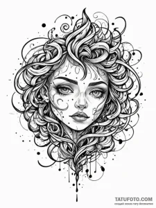 Tattoo sketch, omnipresent glitch, an abstrac... - эскиз тату (№1752454158_0, 14.07.2025 00:49) — Tatufoto.com