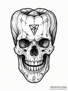 Tattoo sketch, embedded wisdom tooth, a detai... - эскиз тату (№1752455081_0, 14.07.2025 01:04) — Tatufoto.com