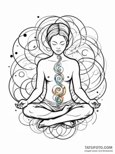 Tattoo sketch, comforting chaos: an abstract,... - эскиз тату (№1752455420_0, 14.07.2025 01:10) — Tatufoto.com