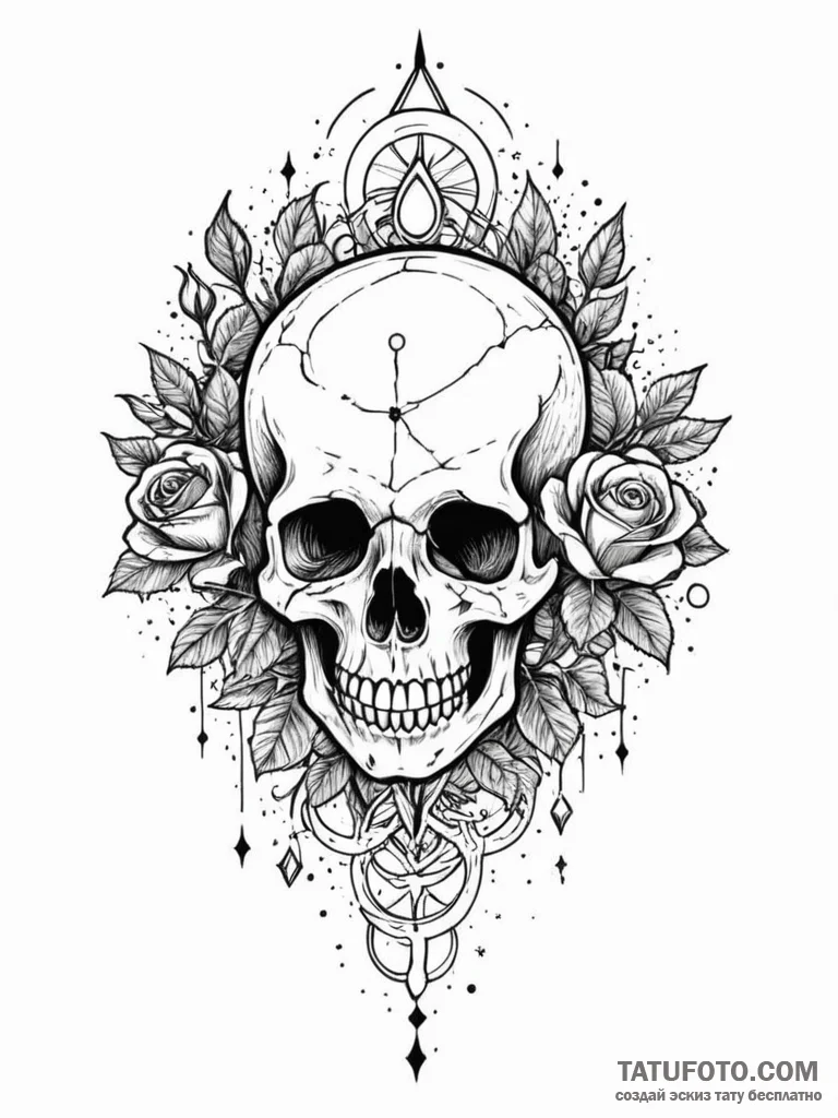 Tattoo sketch, philosopher's portable cosmos,... - эскиз тату (№1752455844_0, 14.07.2025 01:17) — Tatufoto.com