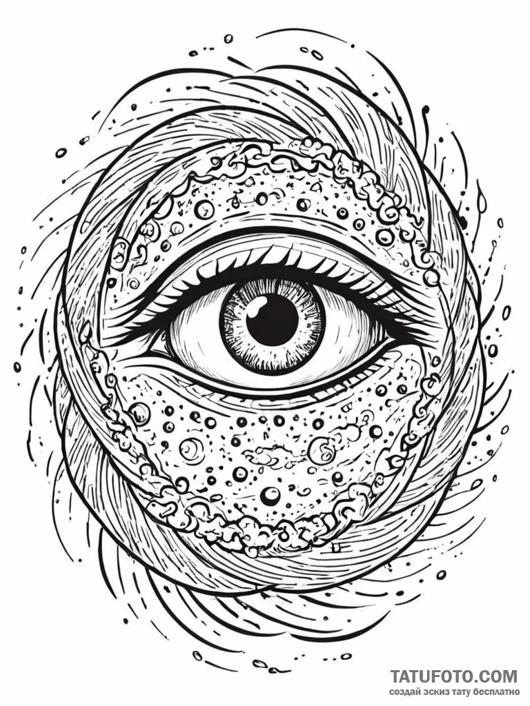 Tattoo sketch, eye of the storm (data vortex)… — эскиз тату (№1752459194_0, 14.07.2025 02:13) — Tatufoto.com