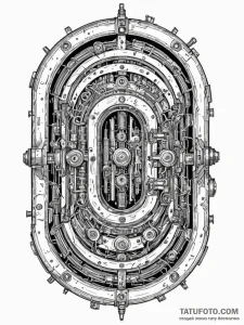Tattoo sketch, locked vault of digital secret... - эскиз тату (№1752459361_0, 14.07.2025 02:16) — Tatufoto.com