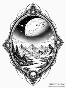 Tattoo sketch, xenith portal frame, a minimal... - эскиз тату (№1752461119_0, 14.07.2025 02:45) — Tatufoto.com