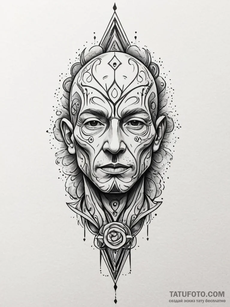 Tattoo sketch, youthful spirit, ageless code,... - эскиз тату (№1752462714_0, 14.07.2025 03:11) — Tatufoto.com