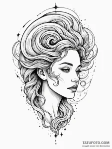 Tattoo sketch, ethereal echo chamber, a styli... - эскиз тату (№1752462973_0, 14.07.2025 03:16) — Tatufoto.com