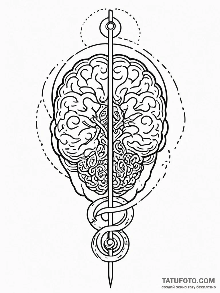 Tattoo sketch, inherited memory code, a styli... - эскиз тату (№1752463313_0, 14.07.2025 03:21) — Tatufoto.com