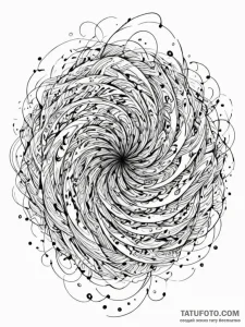 Tattoo sketch, vortex of voices (auditory abs... - эскиз тату (№1752465432_0, 14.07.2025 03:57) — Tatufoto.com