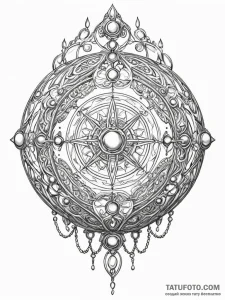 Tattoo sketch, sovereign's sphere of data, a... - эскиз тату (№1752467194_0, 14.07.2025 04:26) — Tatufoto.com