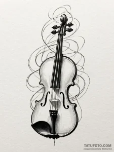 Tattoo sketch, virtuoso's bow, light string,... - эскиз тату (№1752467278_0, 14.07.2025 04:27) — Tatufoto.com