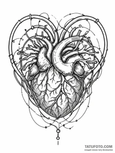 Tattoo sketch, empathy circuit board, a delic... - эскиз тату (№1752467362_0, 14.07.2025 04:29) — Tatufoto.com