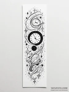 Tattoo sketch, eternal bookmark of time, a si... - эскиз тату (№1752467612_0, 14.07.2025 04:33) — Tatufoto.com