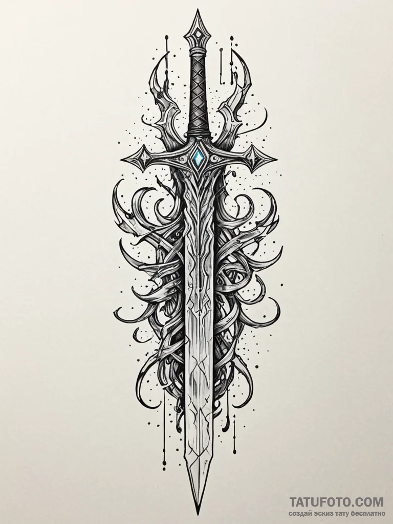 Tattoo sketch, x-caliber, code-forged, a lege... - эскиз тату (№1752467948_0, 14.07.2025 04:39) — Tatufoto.com